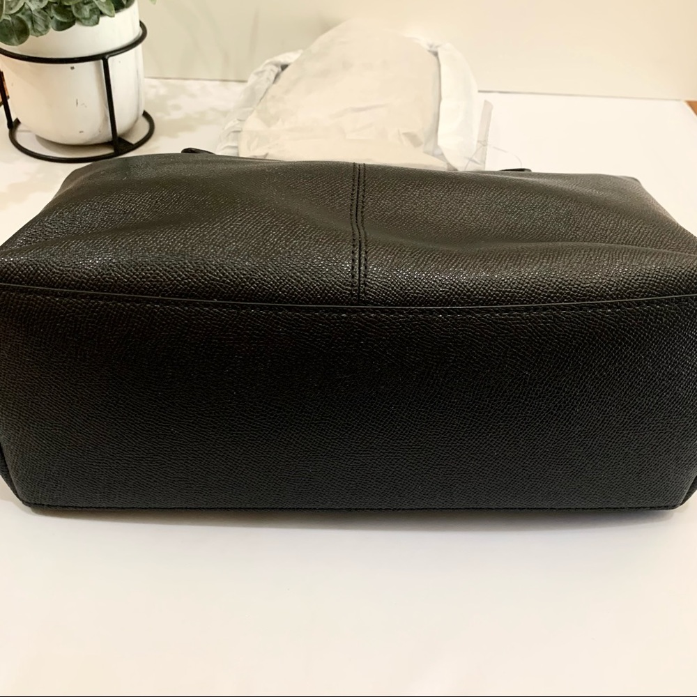 Coach Zip Top Tote Shoulder Bag Black - Picture 10 of 13
